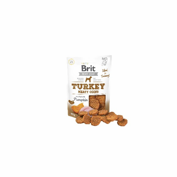 Brit Jerky Turkey Meaty Coins - Turecko - Pochoutka pro š...