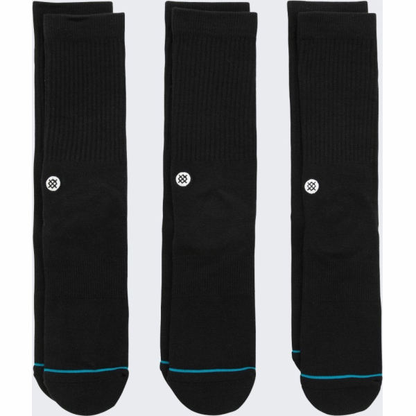 Stance Ponožky Icon Crew, 3 páry, černé