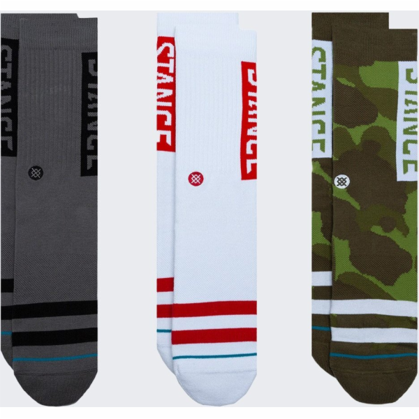 Stance Ponožky Icon Crew, 3 páry, maskáčové