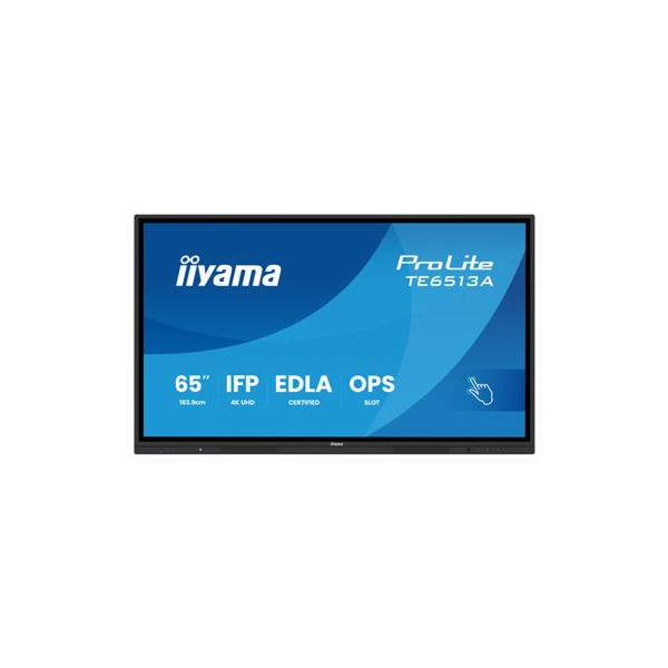 65"&nbsp;iiyama&nbsp;TE6513A-B1AG:IPS,4K,40P,EDLA