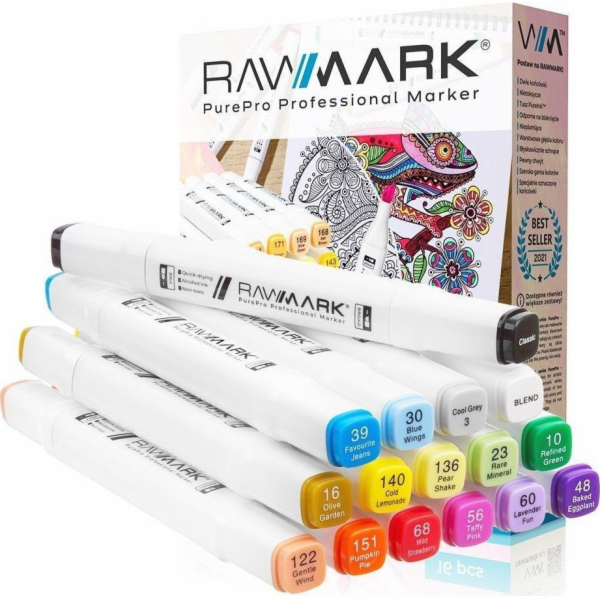 rawmark Pro alkoholové fixy purePRO 16 barev Pastel