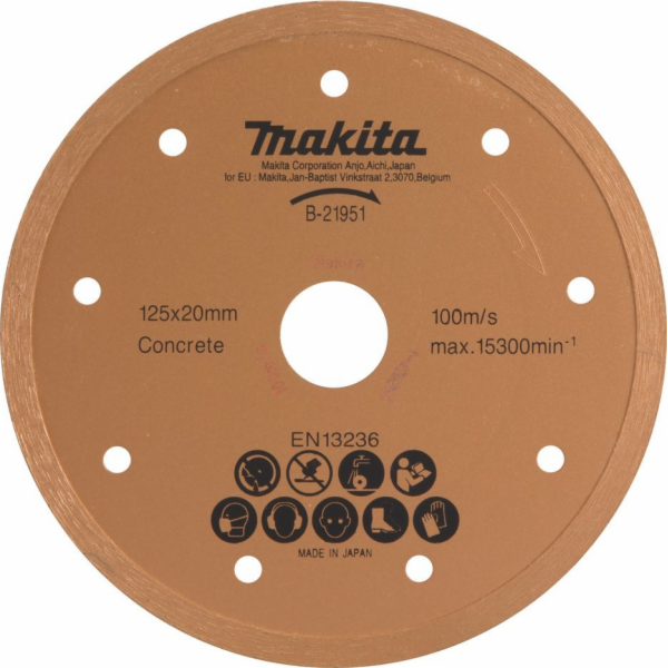Makita DIAMANTOVÝ KOTOUČ MAKITA 125 mm x 20 mm PLNÝ PRO D...