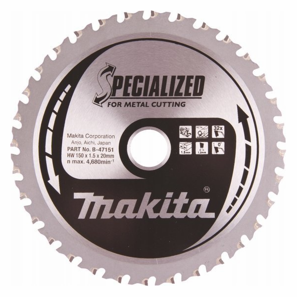 Makita MAKITA KRUHOVÁ PILA 150x20x32z NA KOV