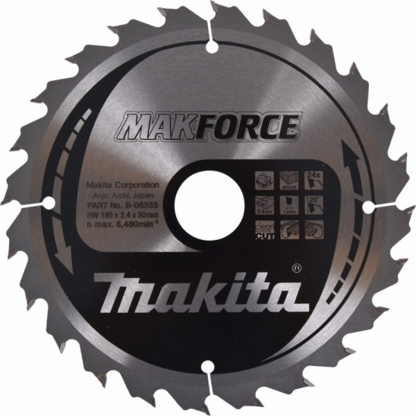 Makita MAKITA KRUHOVÁ PILA 180x30x24z MAKFORCE WOOD >>>B-...