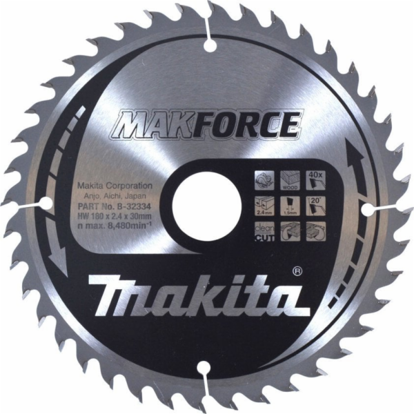 Makita MAKITA KRUHOVÁ PILA 180x30x40z MAKFORCE WOOD