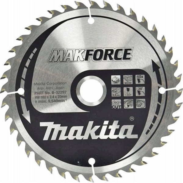 Makita MAKITA KRUHOVÁ PILA 160x20x40z MAKFORCE WOOD