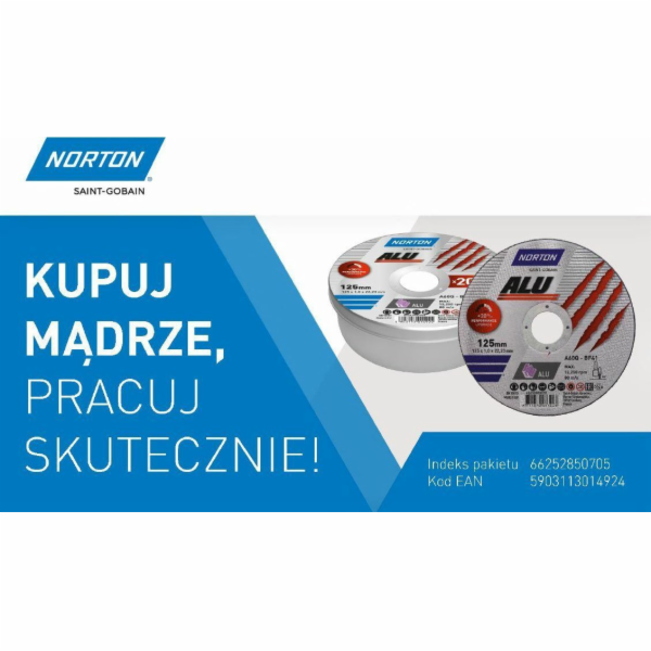 Norton NORTON DISC.ALU 125mm x 1,0mm x 22,23mm /20ks. MŮŽE