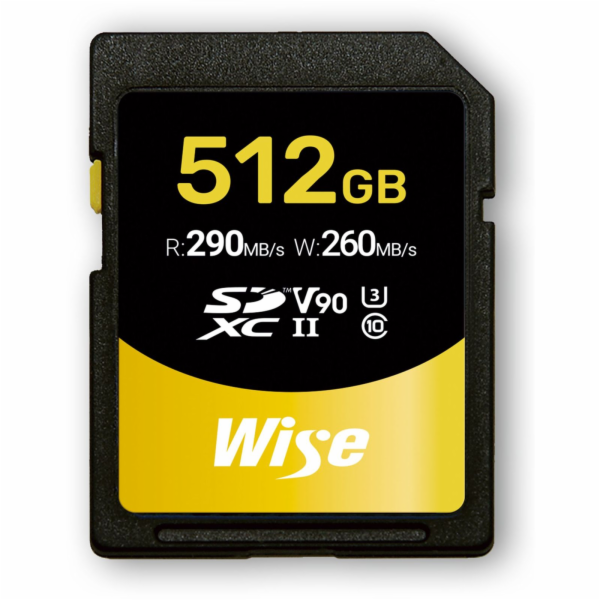Wise SDXC UHS-II V90       512GB R:290MBs / W:260MBs   WI...