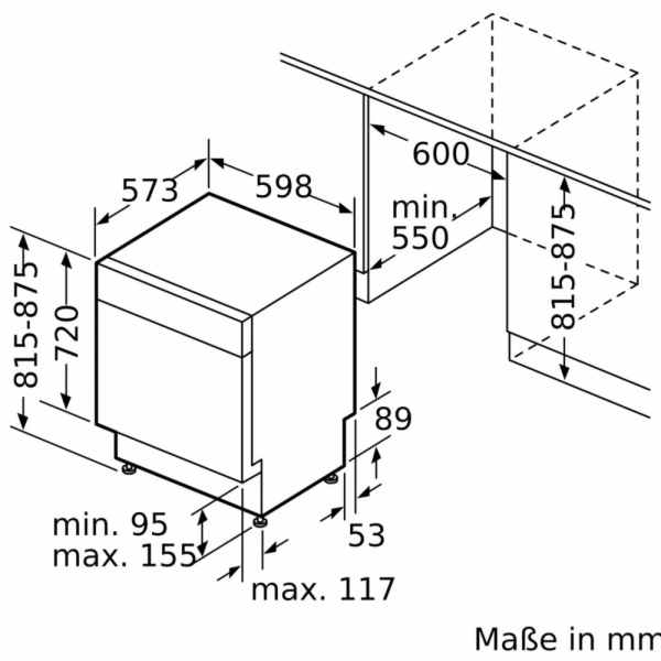 Bosch Podpultová myčka nádobí SMU2HVS02E