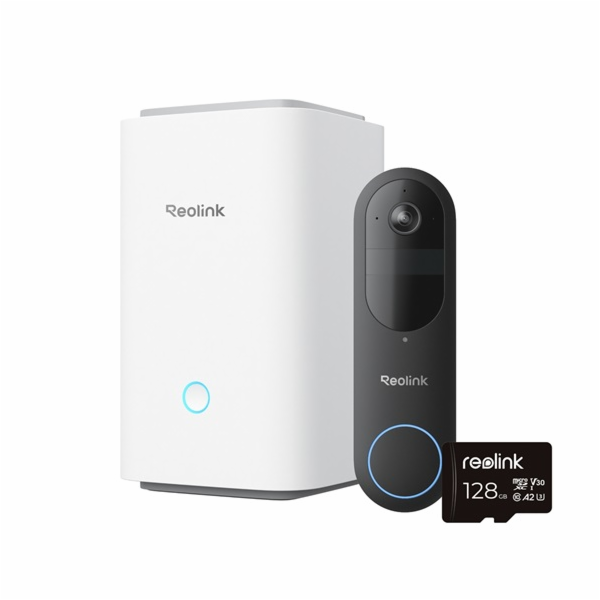 REOLINK bezpečnostní video zvonek D340B + Hub 1 + 128GB m...