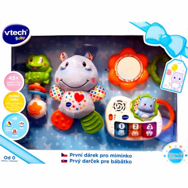 VTECH Prvý darček pre bábätko CZ - modrý