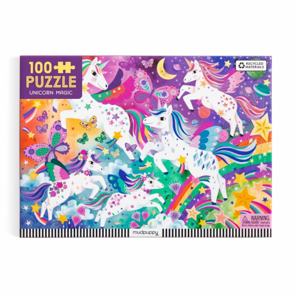 Mudpuppy Puzzle Kouzelní jednorožci 100 dílků