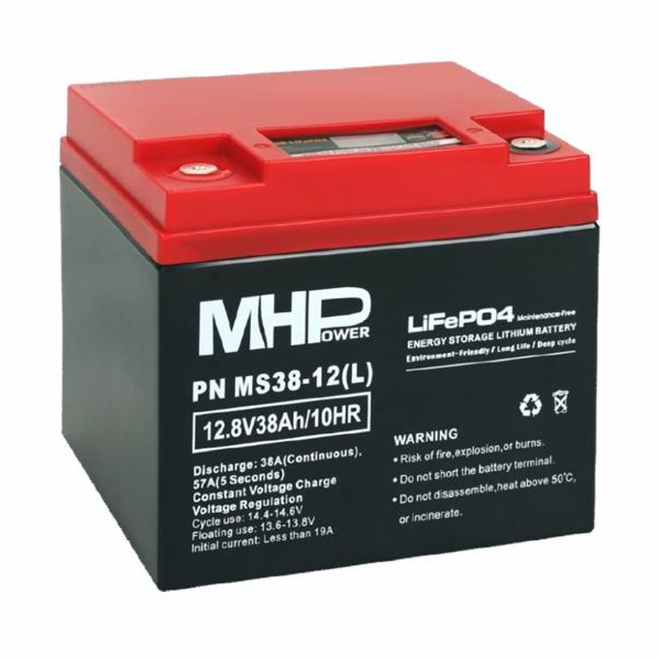 Baterie MHPower MS38-12(L) LiFePO4, 12V/38Ah, LC1-M6