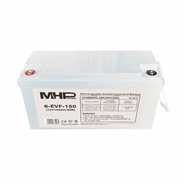 Baterie MHPower 6-EVF-150 Trakční gelová, 12V/150Ah, Term...
