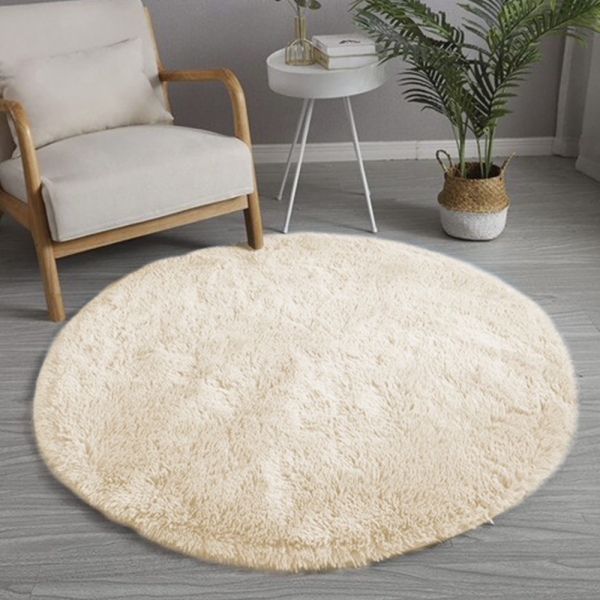 Strado Kulatý Shaggy Koberec Strado 120x120 CreamBeige (B...