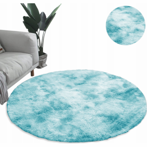 Strado Kulatý koberec Ombre Strado 120x120 OmbreBlue (Lig...