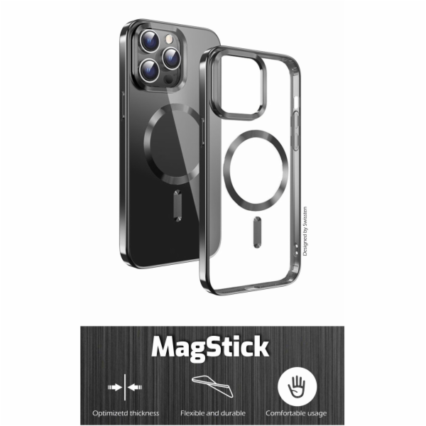 SWISSTEN Clear Jelly MagStick Metallic pouzdro pro iPhone...