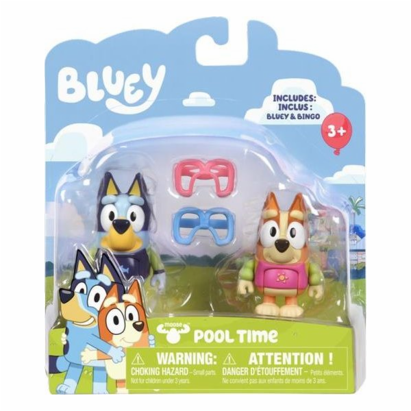 Tm Toys Bluey Blue Figure - Sada 2 figurek štěňat Pool Fu...