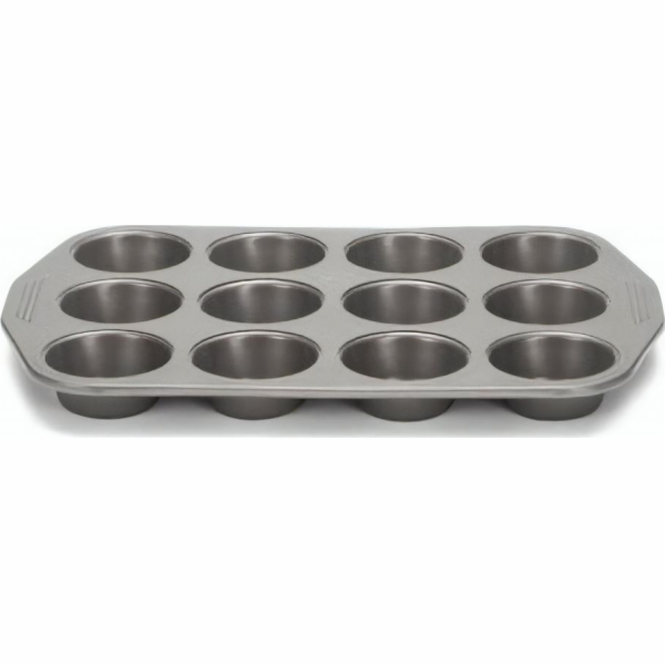 Patisse Tvar na muffiny 35 cm antracitová ocel 12 přihrádek