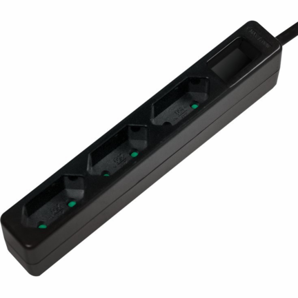 LogiLink 3zásuvkový prodlužovací kabel 1,5 m černý (LPS229B)
