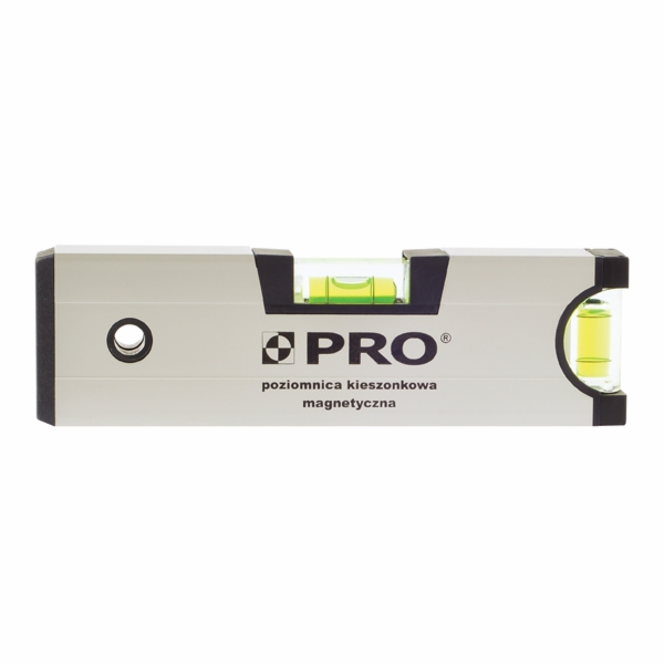 PRO Kapesní eloxovaná vodováha s magnetem 17 cm (100-A6-017)