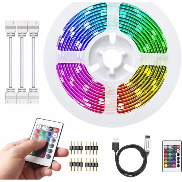Mozos SMD5050 LED pásek 60 ks/m 7,2W/m 5V RGB vícebarevný...