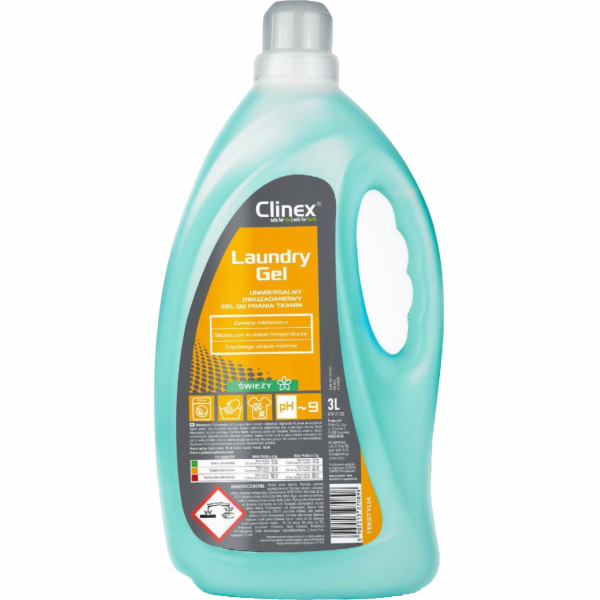 Clinex Professional prací gel CLINEX LAUNDRY GEL, FRESH, 3l