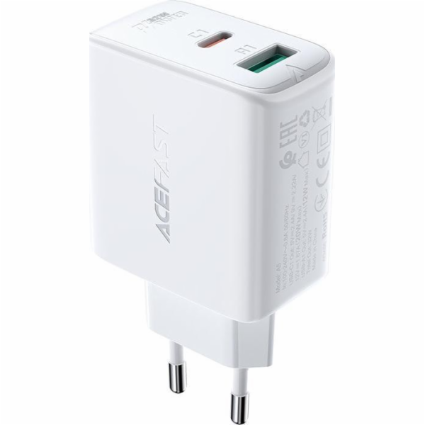 Acefast Nabíječka A5 1x USB-A 1x USB-C 2,4 A (6974316280125)