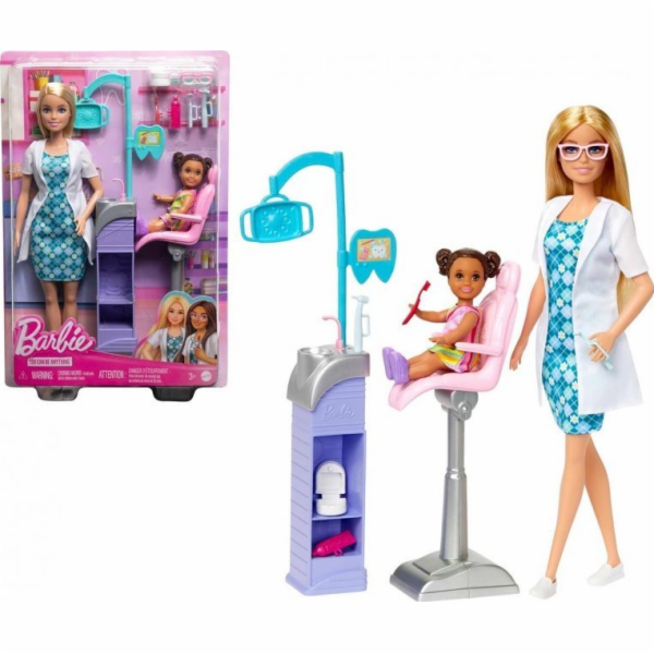 Mattel Panenka Barbie Zubařka Blondýnka HKT69