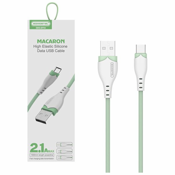 Somostel Kabel USB-A - USB-C 1,2 m zelený (28262)