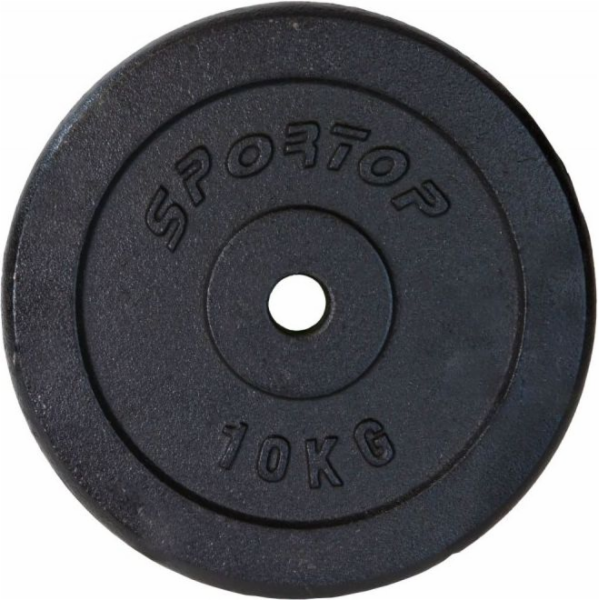 Sportop Litinové závaží černé 10 kg fi28