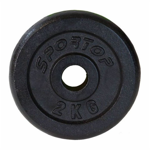 Sportop Závaží z černé litiny 2 kg fi28