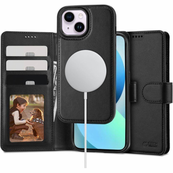 Tech-Protect Pouzdro Wallet MagSafe pro IPHONE 13, černé