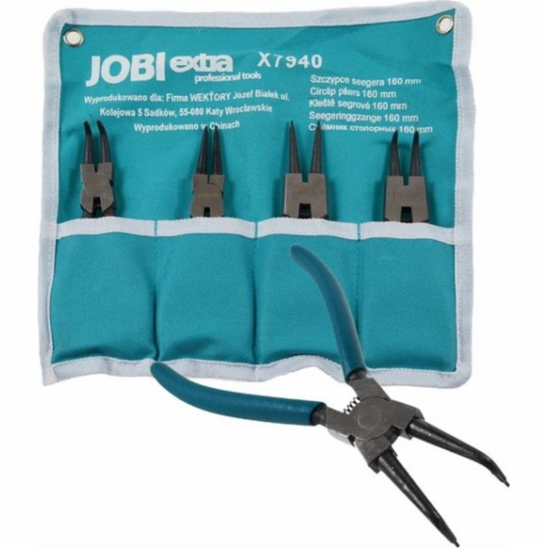 JOBIextra Sada kleští Seeger 225 mm, 4 ks. v případě (X7943)