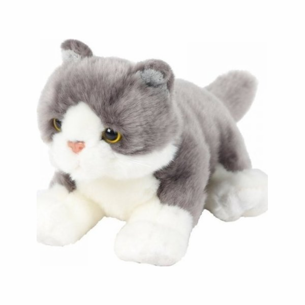 Beppe Maskot kočka Beppe ležící šedá 30 cm