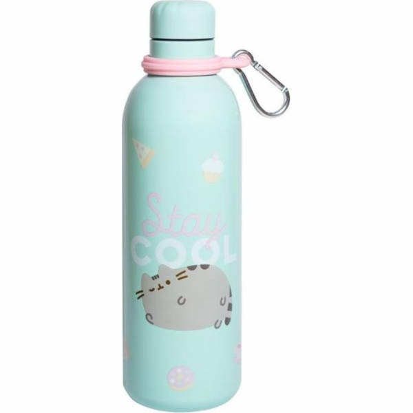 Pusheen Izolovaná láhev mátová
