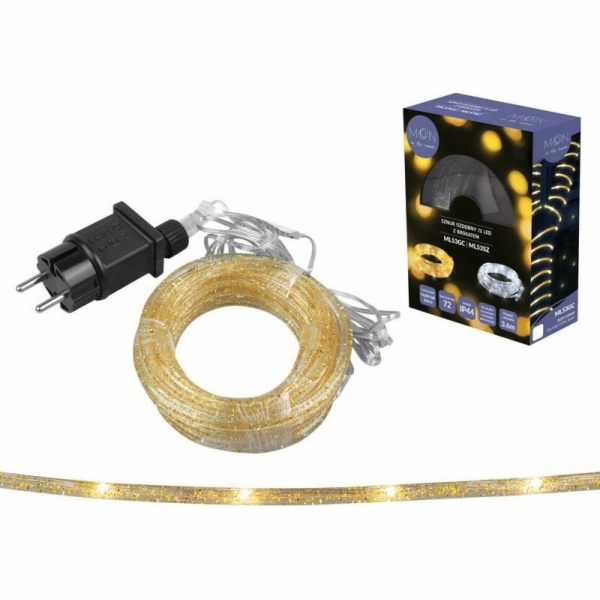 NoName Dekorativní řetěz PR 72 LED s třpytkami, zlaté, te...
