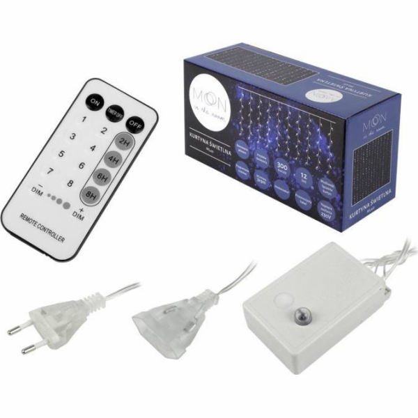 LTC PR závěs 300 x LED, 3 x 3 m, 8 funkcí, AC 230 V, dálk...