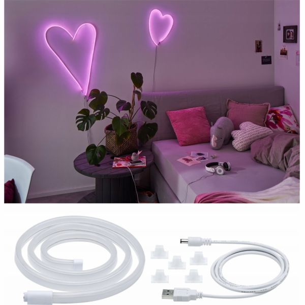 Paulmann LED pásek Neon Colorflex USB růžový 1m 4,5W 5V b...