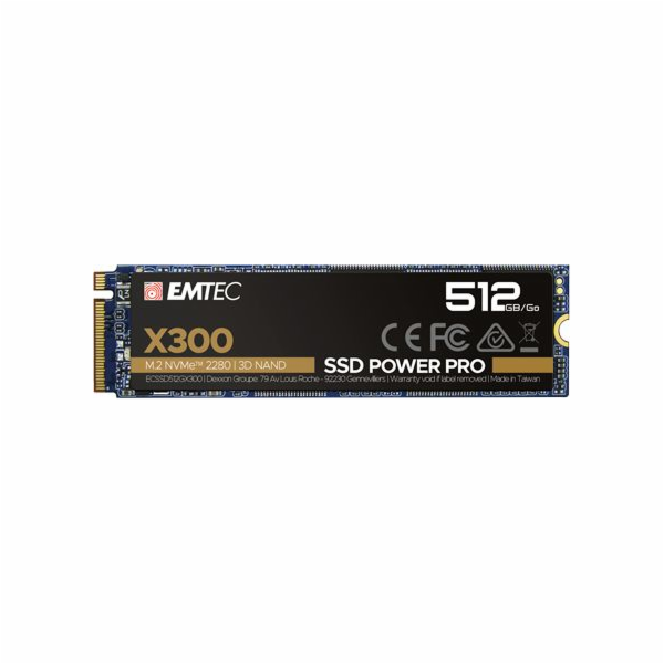 Emtec SSD disk X300 Power Pro 512GB M.2 2280 PCI-E x4 Gen...