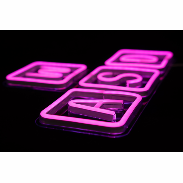 PREYON Neonové herní LED nástěnné světlo WASD Purple Eye ...