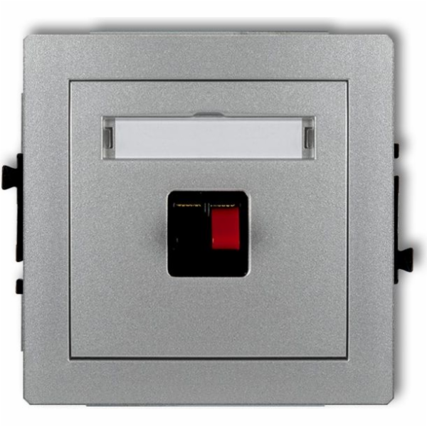 Karlik Zásuvka pro jeden reproduktor Deco stříbrná metali...