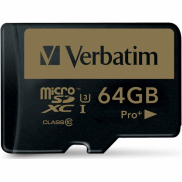 Verbatim Paměťová karta Pro+ MicroSDXC 64 GB třída 10 UHS...