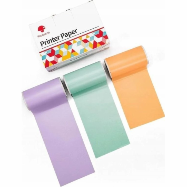 Phomemo Náhradní barevné papírové samolepky 3x role 50 mm...