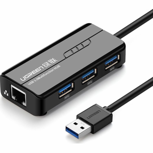 Ugreen USB HUB 1x RJ-45 + 3x USB-A 3.0 (20265)