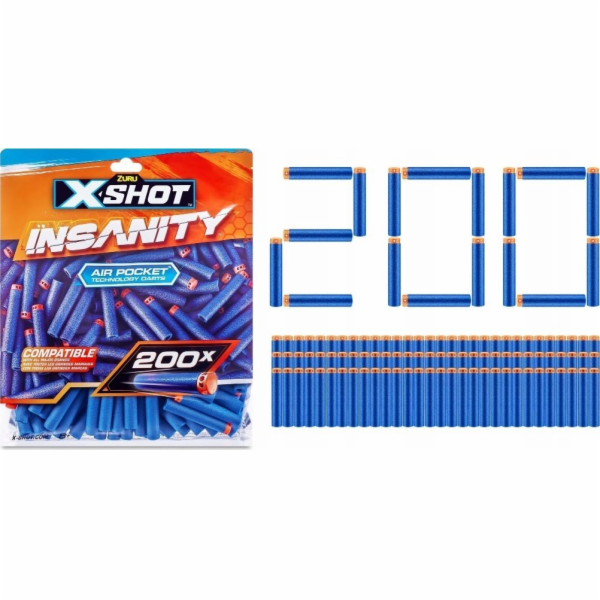 Zuru Insanity Arrows 200 ks fóliové balení