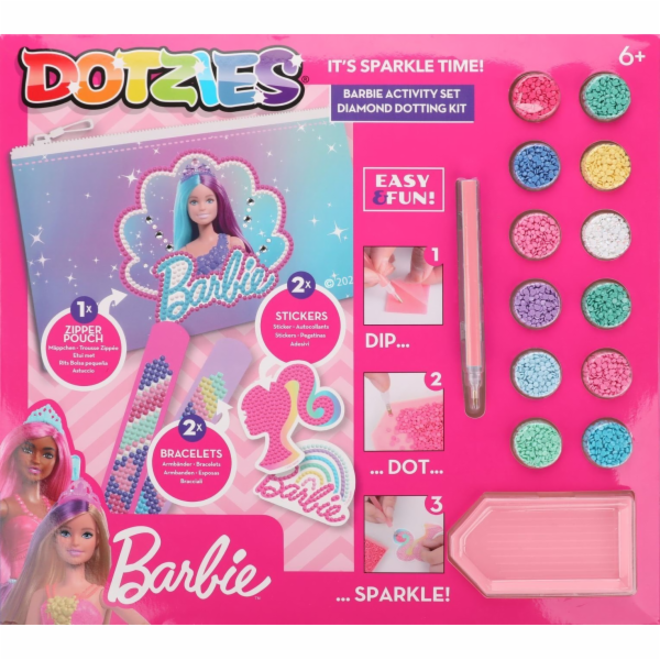 DIAMOND DOTZ Sada mozaikových figurek Barbie s motivem Di...