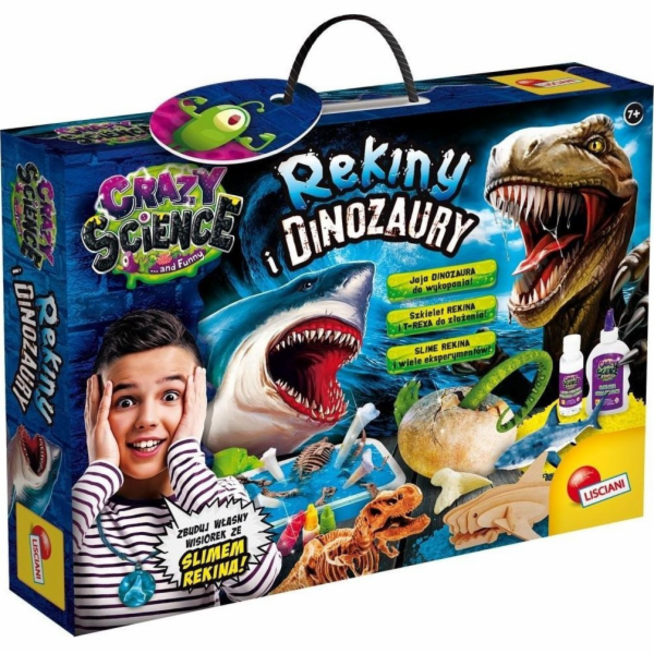 Lisciani Vzdělávací sada Crazy Science - Žraloci a dinosauři
