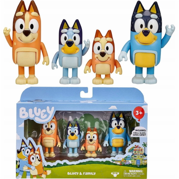 Bingo Sada 4 figurek Bandit Bluey & Family Figures