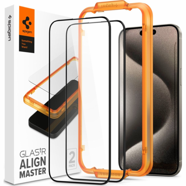 Spigen Spigen Glass tR AlignMaster 2 kusy, FC Black - iPh...